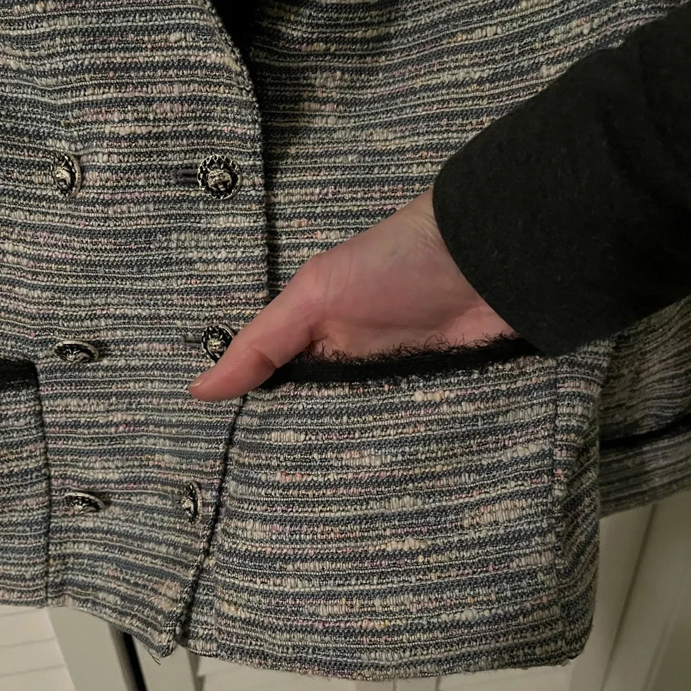 Anthropologie Coquille Today’s Special Double Breasted Blazer Size 12 - Picture 7 of 16
